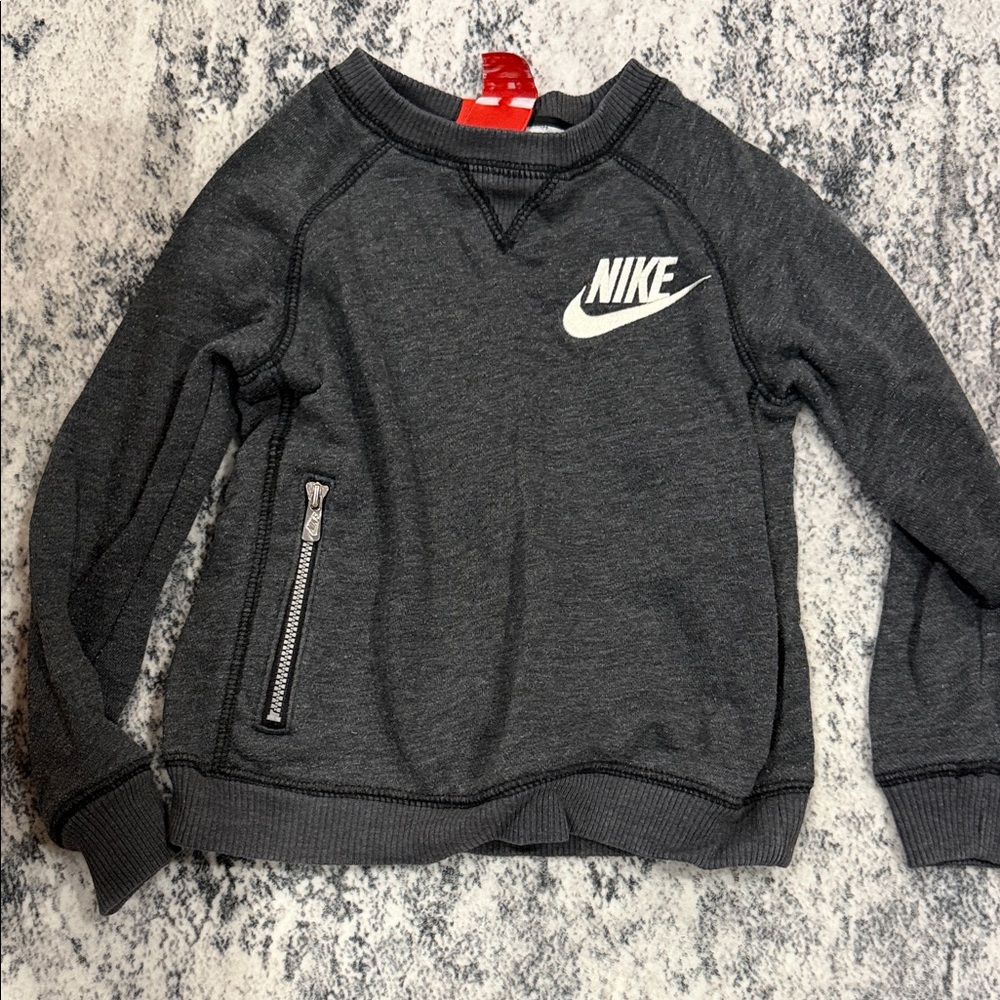 Nike Charcoal Sweatshirt with Zipper Accent
